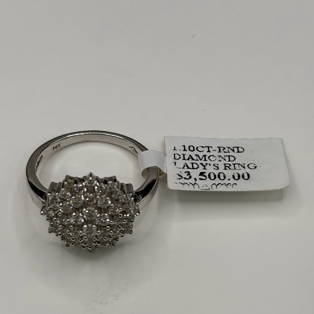 14k Solid Gold Diamond Ring Elegant Fine Jewelry … - image 3